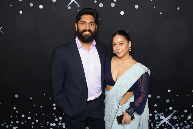 Black & Silver photo booth backdrop