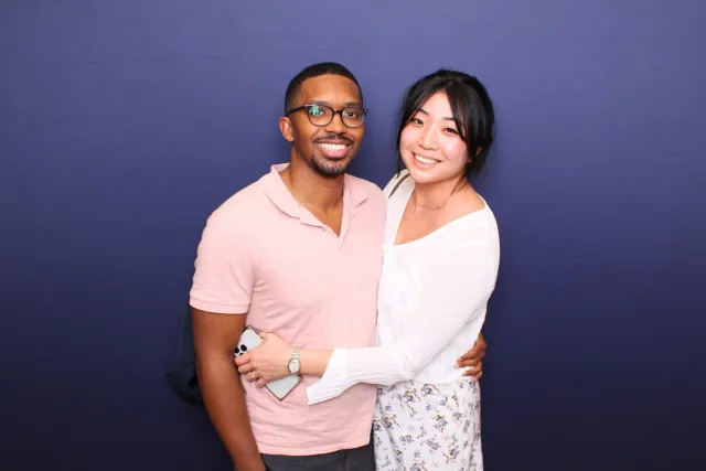 Navy photo booth backdrop