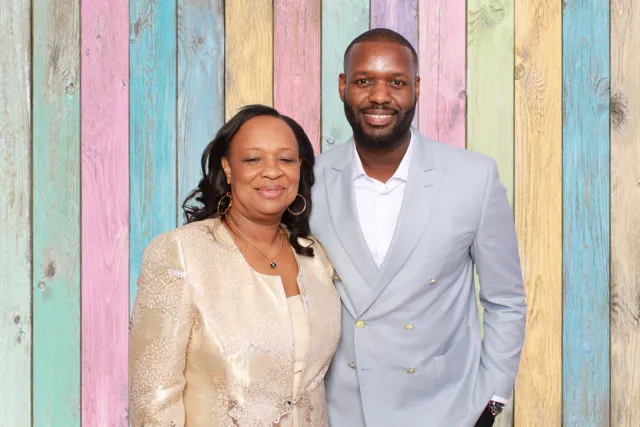 Pastel Wood photo booth backdrop