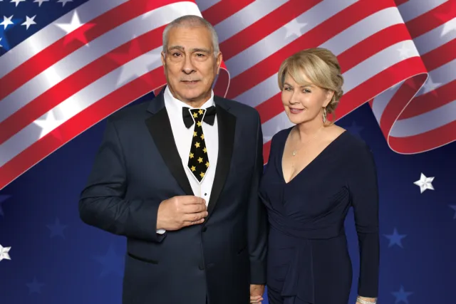 Patriotic photo booth backdrop