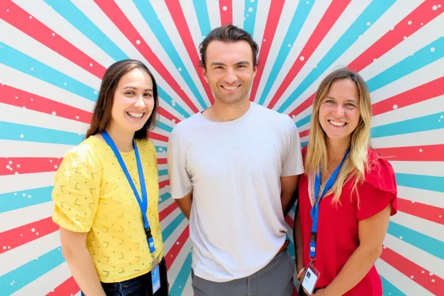 Pin Stripes photo booth backdrop