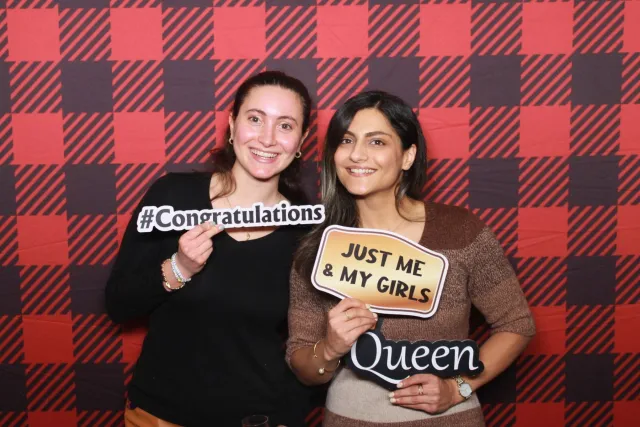 Plaid photo booth backdrop