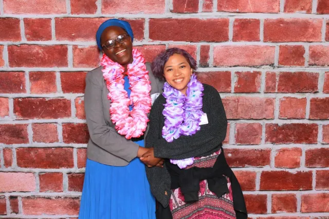 Red Brick photo booth backdrop