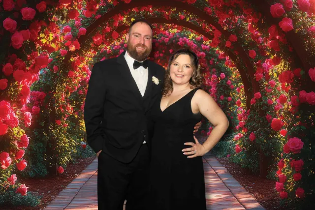 Rose Garden photo booth backdrop