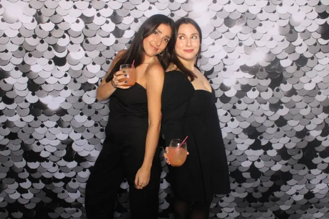 Silver Sequin photo booth backdrop