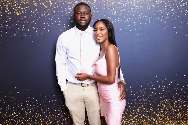 Black & Gold photo booth backdrop